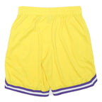 NBA Mens Yellow Sports Shorts L W30 James 6 Los Angeles Lakers Print