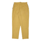 ACKERMANN Mens Cotton Blend Yellow Relaxed Straight Trousers W26 L27 Zip Casual