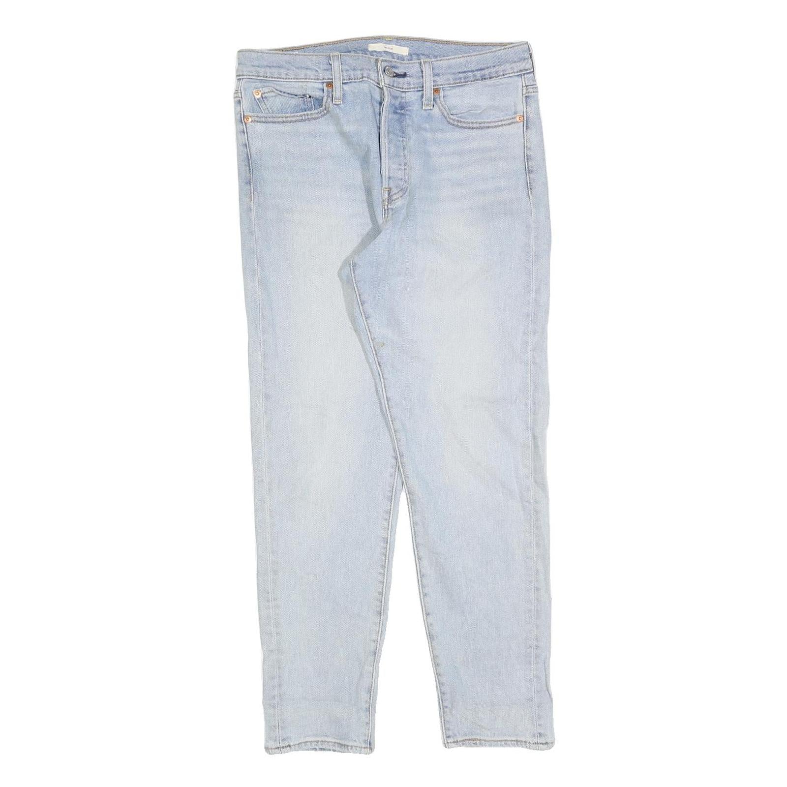 LEVI'S Womens Jeans Light Blue Slim Skinny Denim W29 L28 Cotton Blend Button