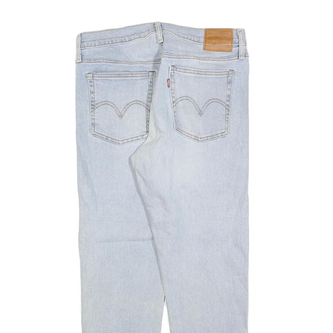 LEVI'S Womens Jeans Light Blue Slim Skinny Denim W29 L28 Cotton Blend Button