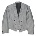 WILVORST Mens Grey Wool Pinstripe Tailored Jacket L Formal Elegant Button