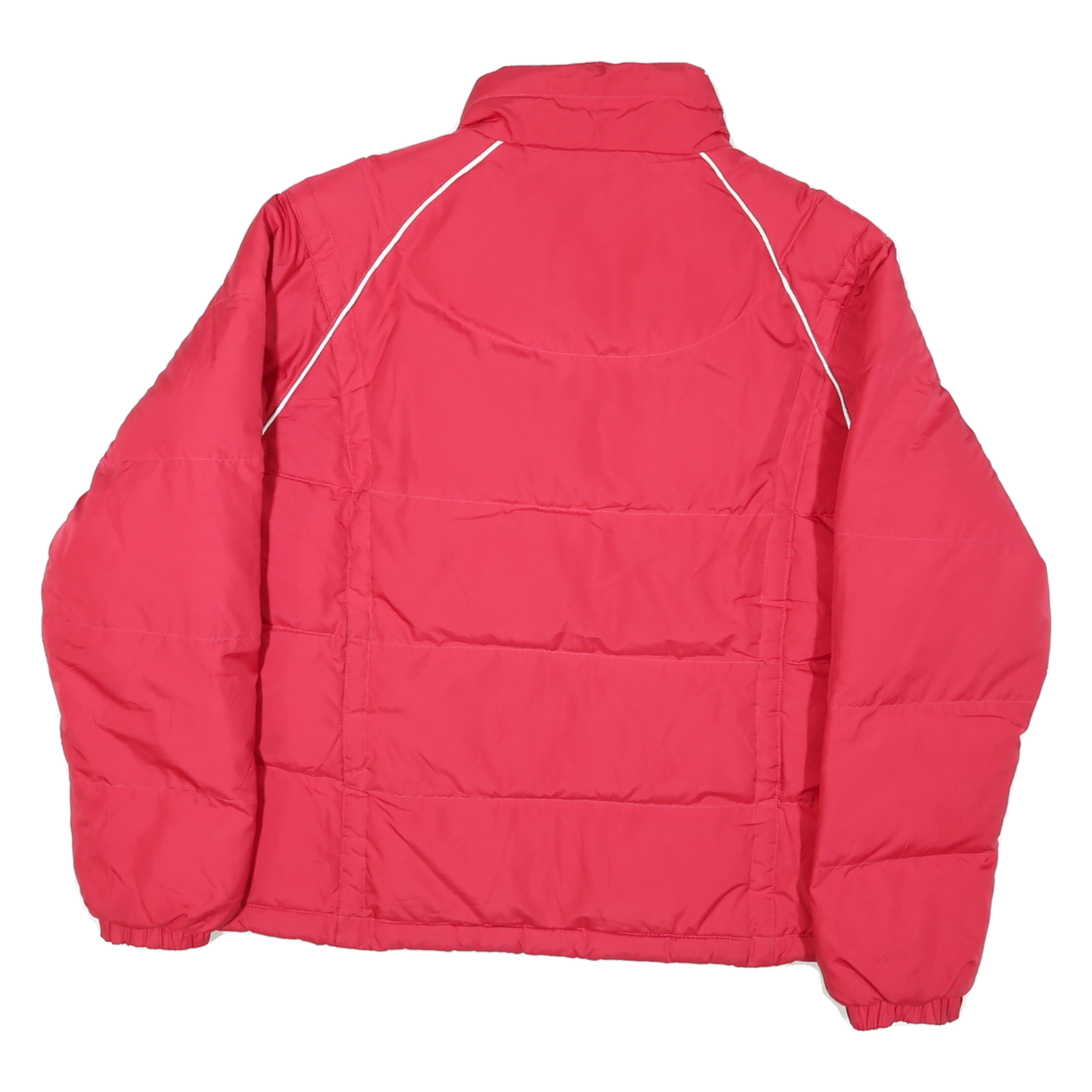 ADIDAS Womens Red Puffer Jacket UK 18 Polyester Blend Zip Lightweight Casual
