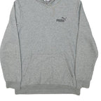 PUMA Mens Grey Hoodie S Cotton Blend Pullover Hoodie Casual Sweatshirt