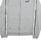 PUMA Mens Grey Cotton Track Jacket L Jersey Plain Button Casual Sportswear