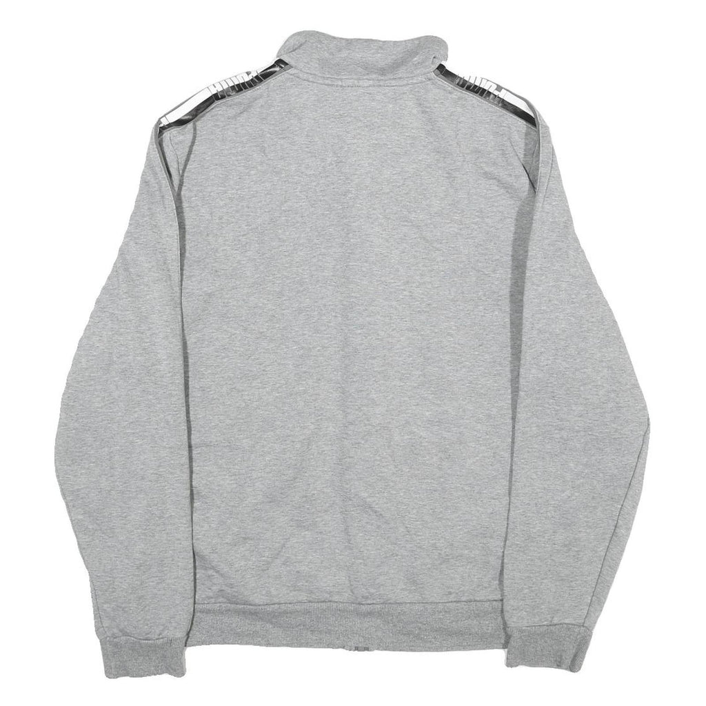 PUMA Mens Grey Cotton Track Jacket L Jersey Plain Button Casual Sportswear