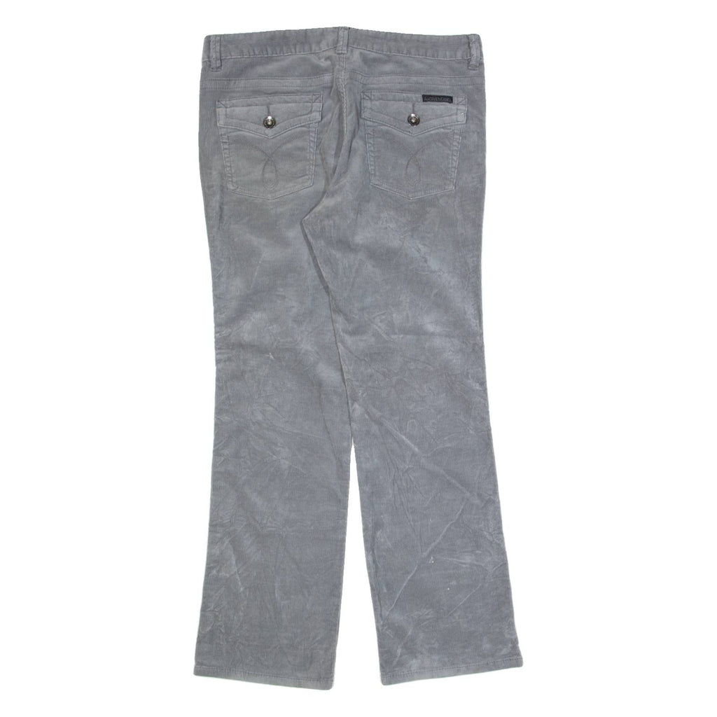 CALVIN KLEIN Womens Corduroy Trousers Grey Regular Bootcut W36 L32