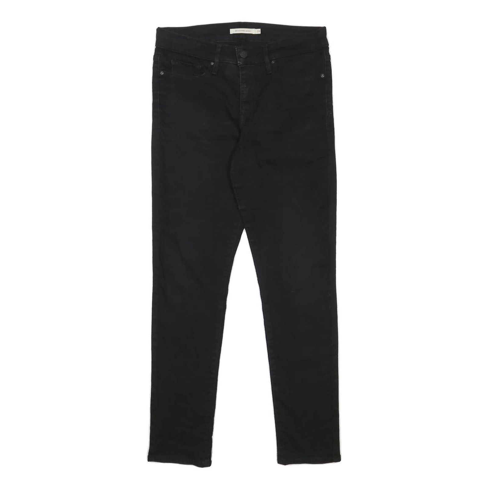 LEVI'S 311 Womens Jeans Black Slim Skinny Denim Medium W28 L28 Stretch Zip