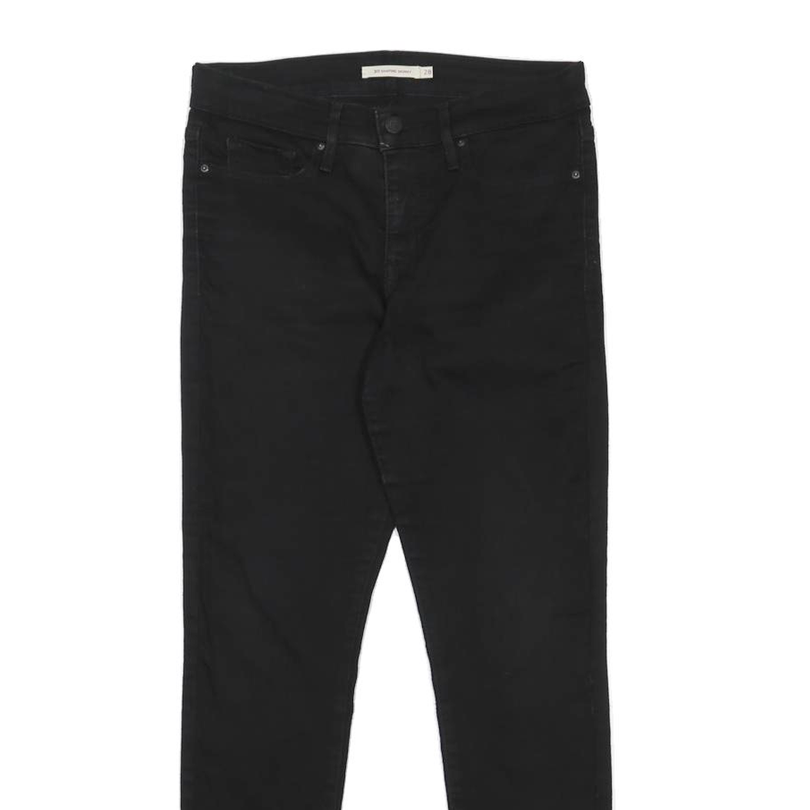 LEVI'S 311 Womens Jeans Black Slim Skinny Denim Medium W28 L28 Stretch Zip