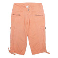 ARIZONA JEAN COMPANY Womens Shorts Orange Cargo XS W26 Cotton Blend Casual