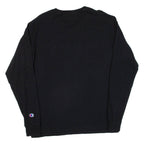 CHAMPION Womens T-Shirt Black Long Sleeve M