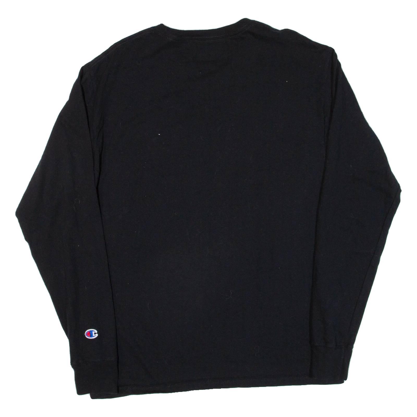 CHAMPION Womens T-Shirt Black Long Sleeve M