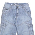 KAIWEI SHI Mens Shorts Blue Casual Cargo Denim M W30 Lightweight
