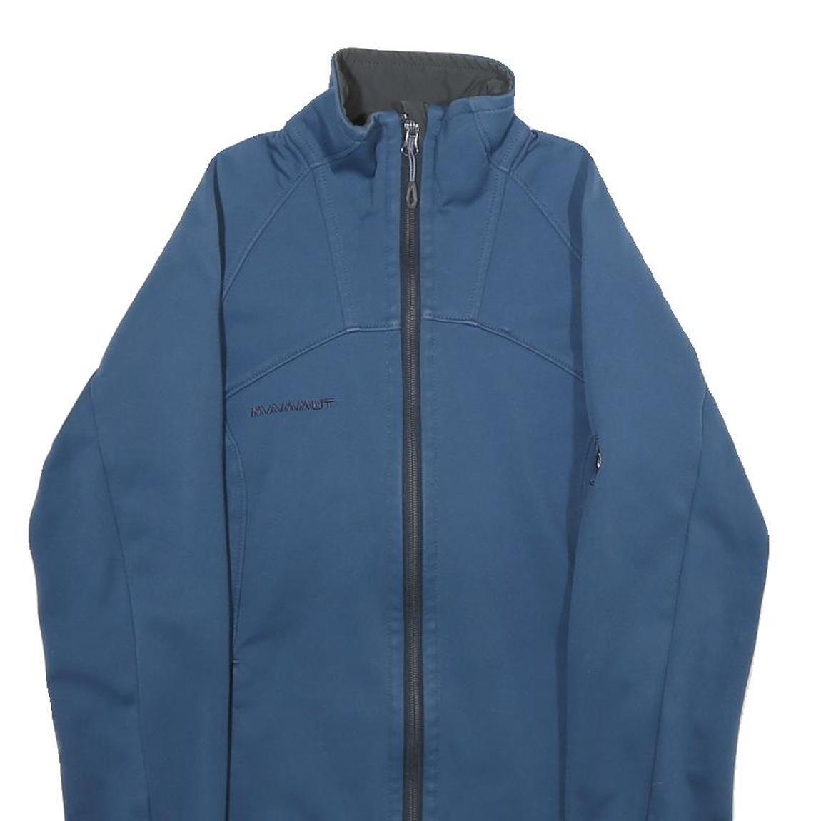 MAMMUT Womens Blue Outdoor Jacket XS Polyester Blend Zip Softshell Lightweight