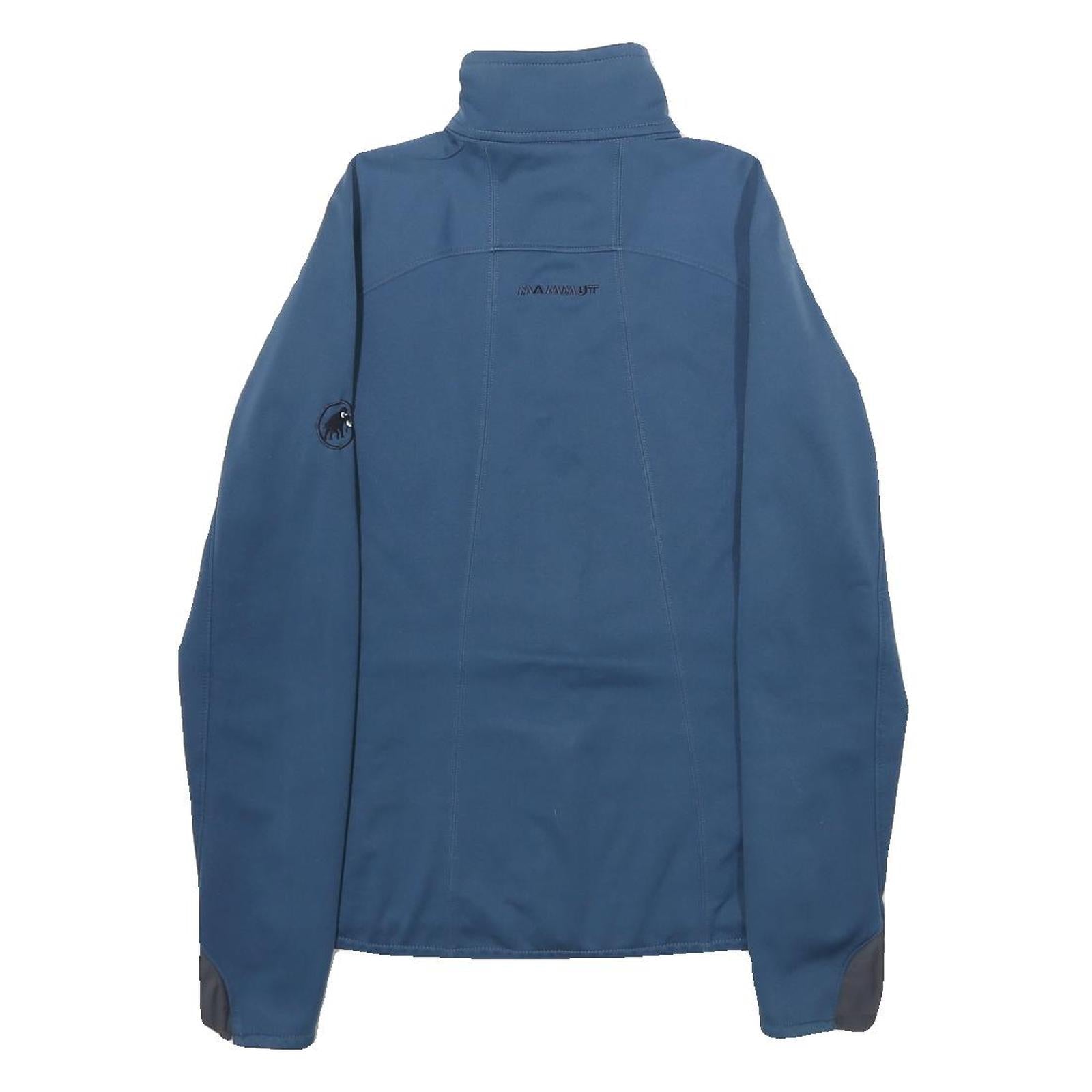 MAMMUT Womens Blue Outdoor Jacket XS Polyester Blend Zip Softshell Lightweight