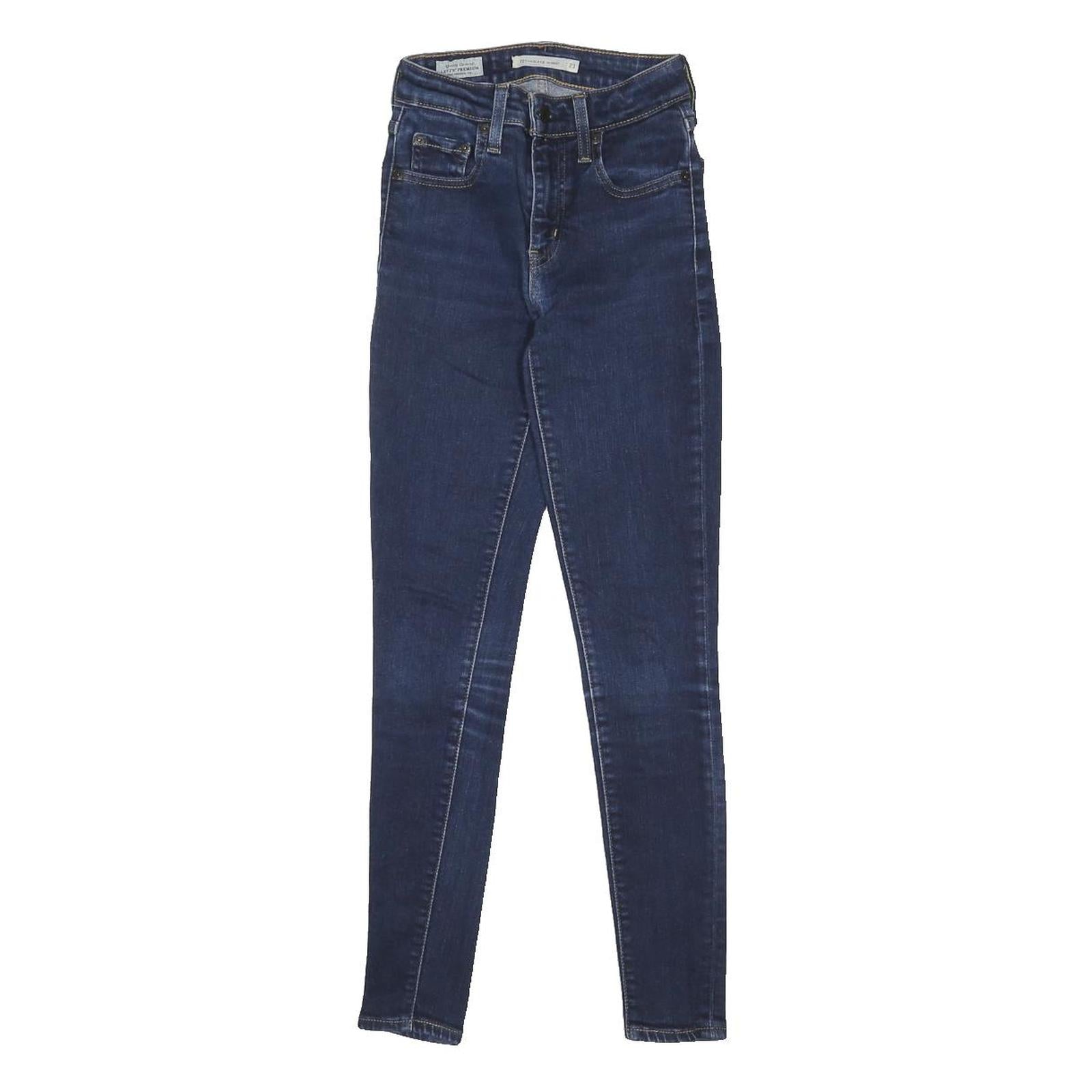 LEVI'S 721 BIG E Womens Jeans Blue Slim Skinny Denim Medium W20 L28 Classic