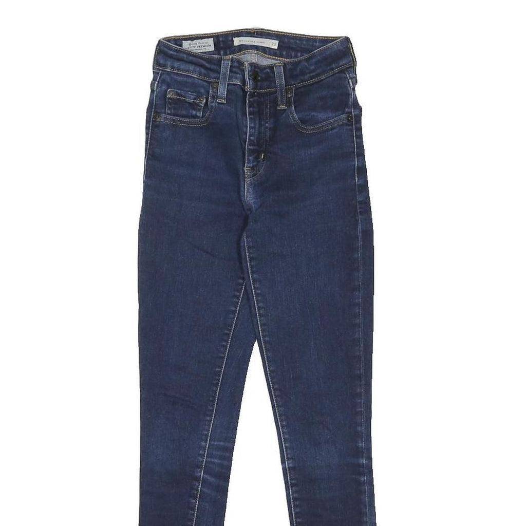 LEVI'S 721 BIG E Womens Jeans Blue Slim Skinny Denim Medium W20 L28 Classic