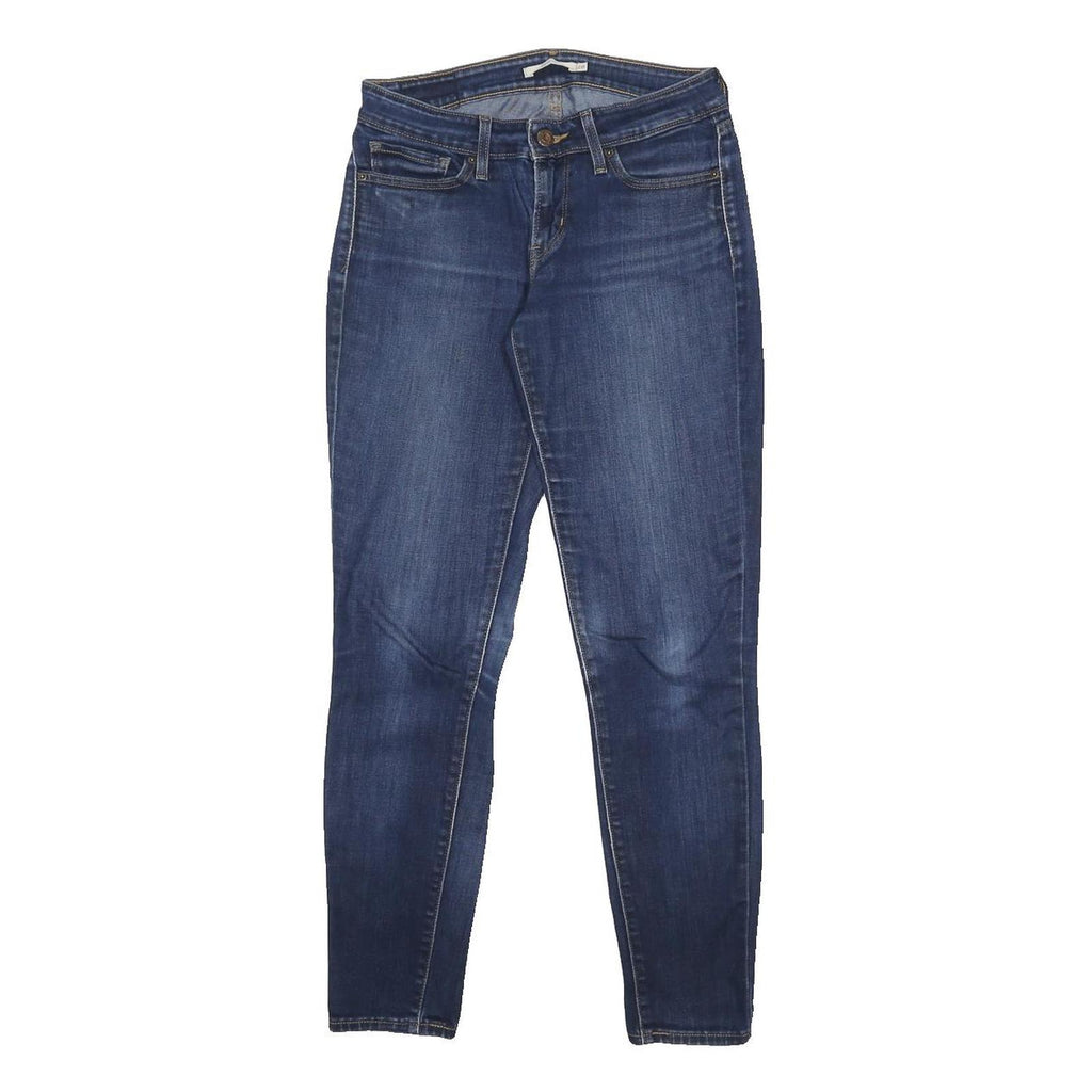 LEVI'S 711 Womens Slim Blue Denim Medium Wash Cotton Blend Tapered W28 L28