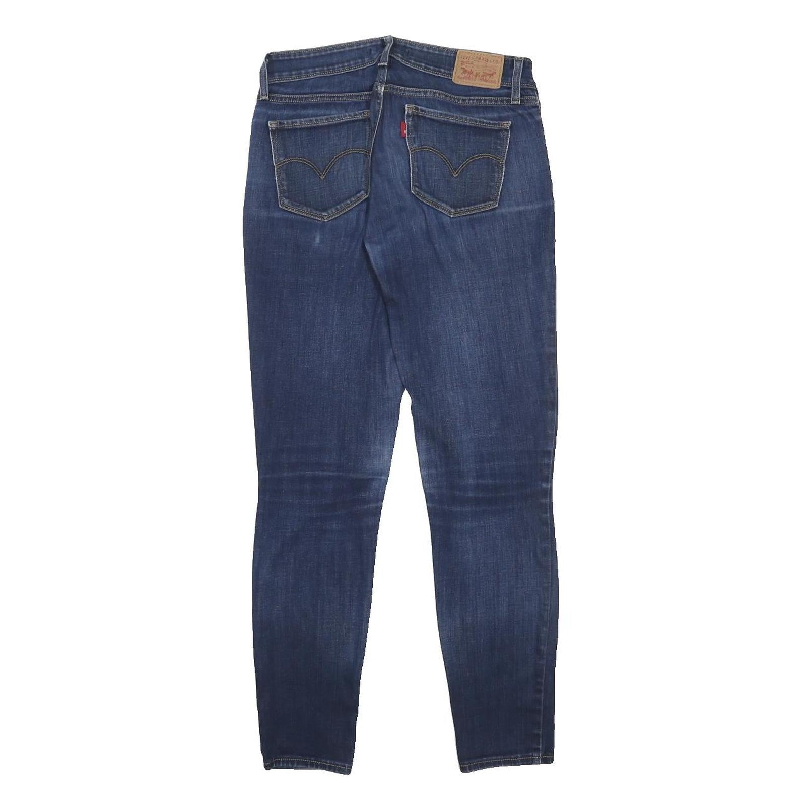 LEVI'S 711 Womens Slim Blue Denim Medium Wash Cotton Blend Tapered W28 L28