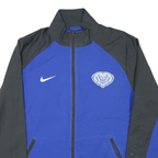 NIKE Mens Blue & Black Logo Zip Jacket M Polyester Blend Sportswear Track