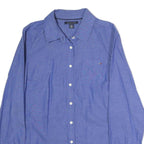 TOMMY HILFIGER Mens Blue Shirt M Cotton Long Sleeve Casual Classic Fit