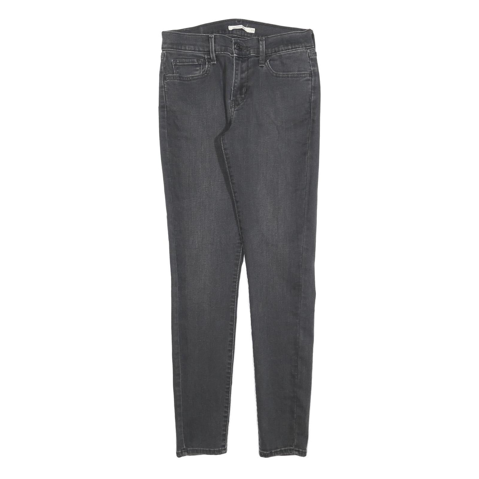 LEVI'S 710 Womens Jeans Black Slim Skinny Denim W28 L30 Stretch Cotton Blend