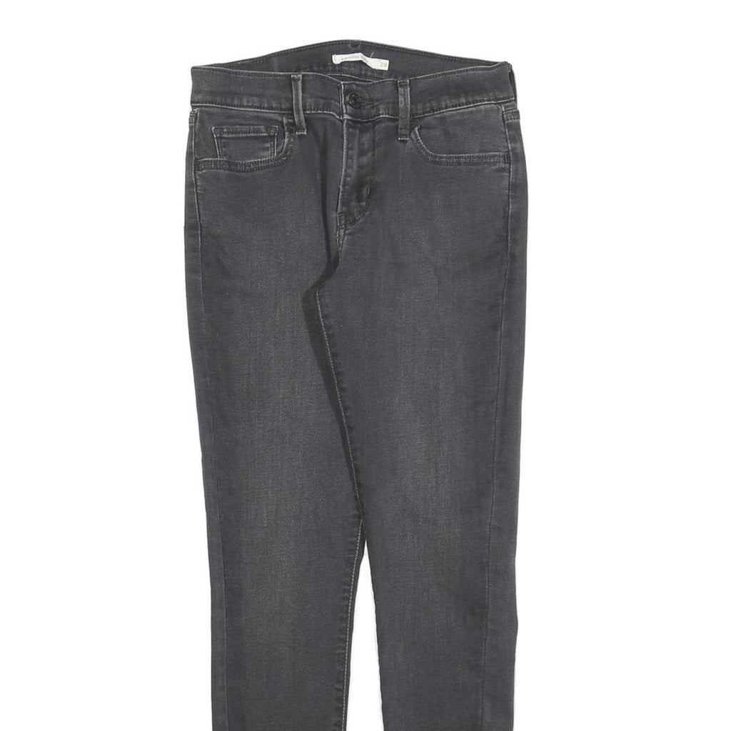 LEVI'S 710 Womens Jeans Black Slim Skinny Denim W28 L30 Stretch Cotton Blend
