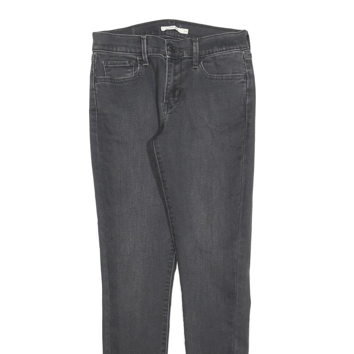 LEVI'S 710 Womens Jeans Black Slim Skinny Denim W28 L30 Stretch Cotton Blend