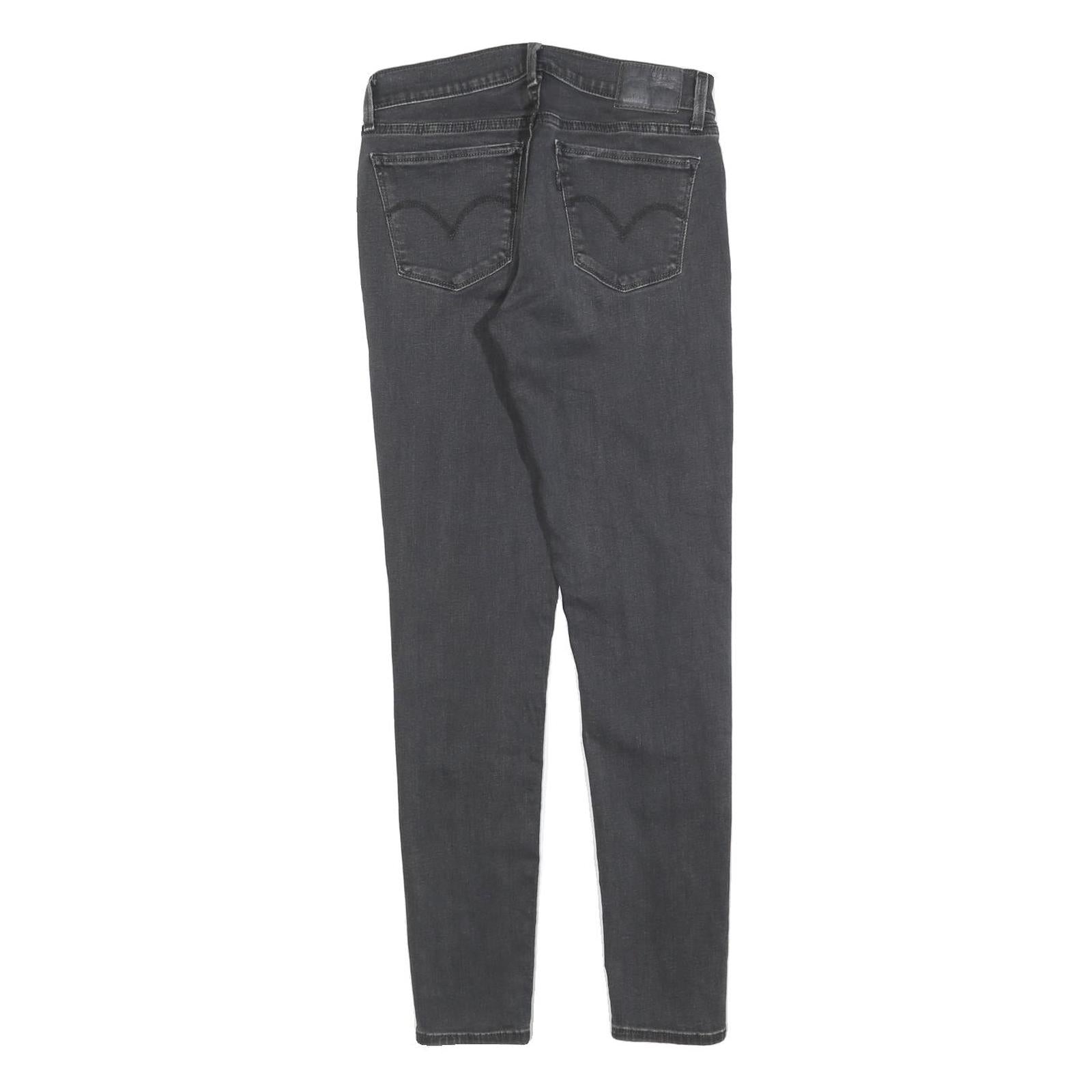 LEVI'S 710 Womens Jeans Black Slim Skinny Denim W28 L30 Stretch Cotton Blend