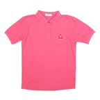 VALENTINO Womens Pink Short Sleeve Plain M Cotton Blend Polo Shirt