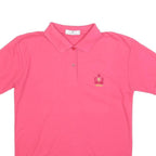 VALENTINO Womens Pink Short Sleeve Plain M Cotton Blend Polo Shirt