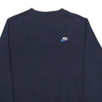 NIKE Mens Navy Blue Sweatshirt M Crew Neck Cotton Blend Casual Pullover