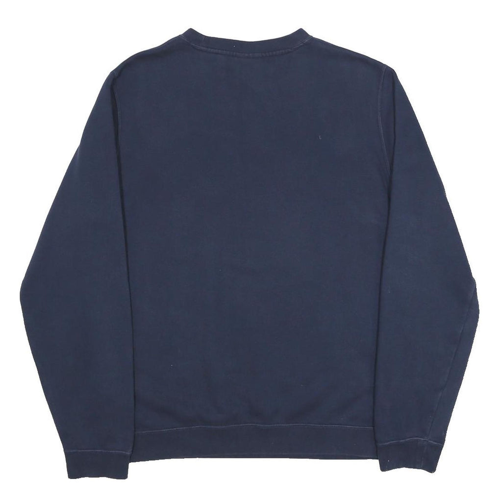NIKE Mens Navy Blue Sweatshirt M Crew Neck Cotton Blend Casual Pullover