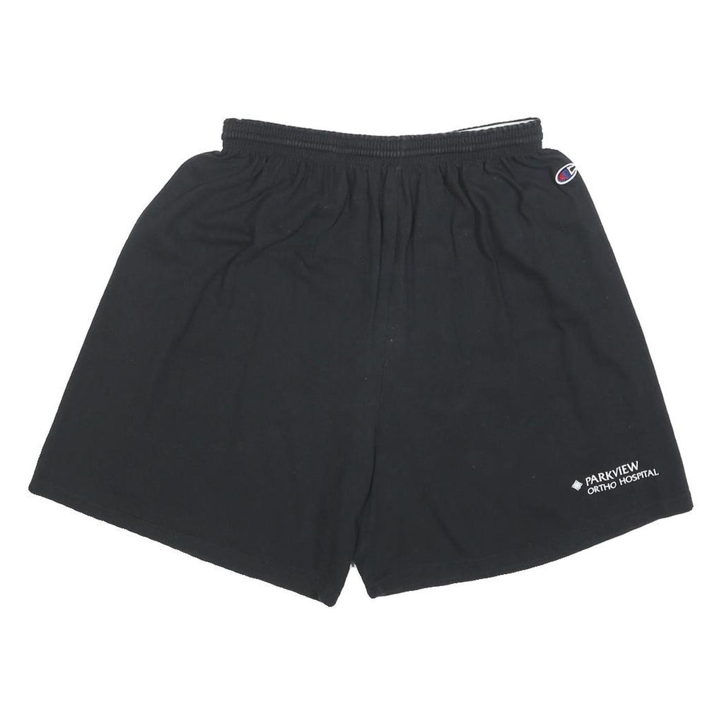 CHAMPION Womens Black Casual Shorts XL W28 Cotton Blend Comfortable Elastic
