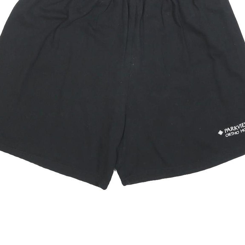 CHAMPION Womens Black Casual Shorts XL W28 Cotton Blend Comfortable Elastic