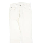 TEDDYS Womens Jeans White Regular Straight Denim W32 L30 Cotton Blend Zip