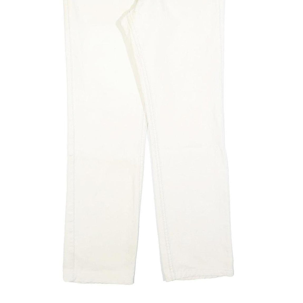 TEDDYS Womens Jeans White Regular Straight Denim W32 L30 Cotton Blend Zip