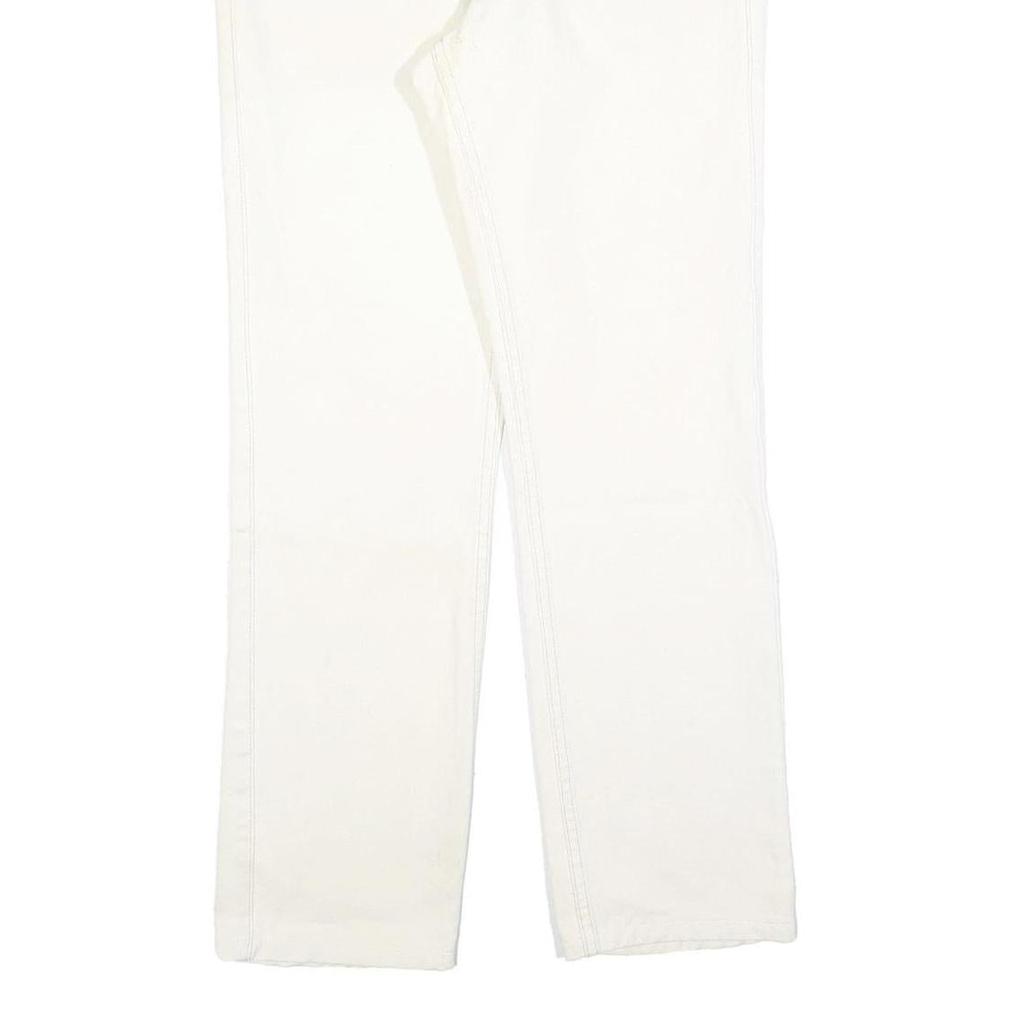 TEDDYS Womens Jeans White Regular Straight Denim W32 L30 Cotton Blend Zip