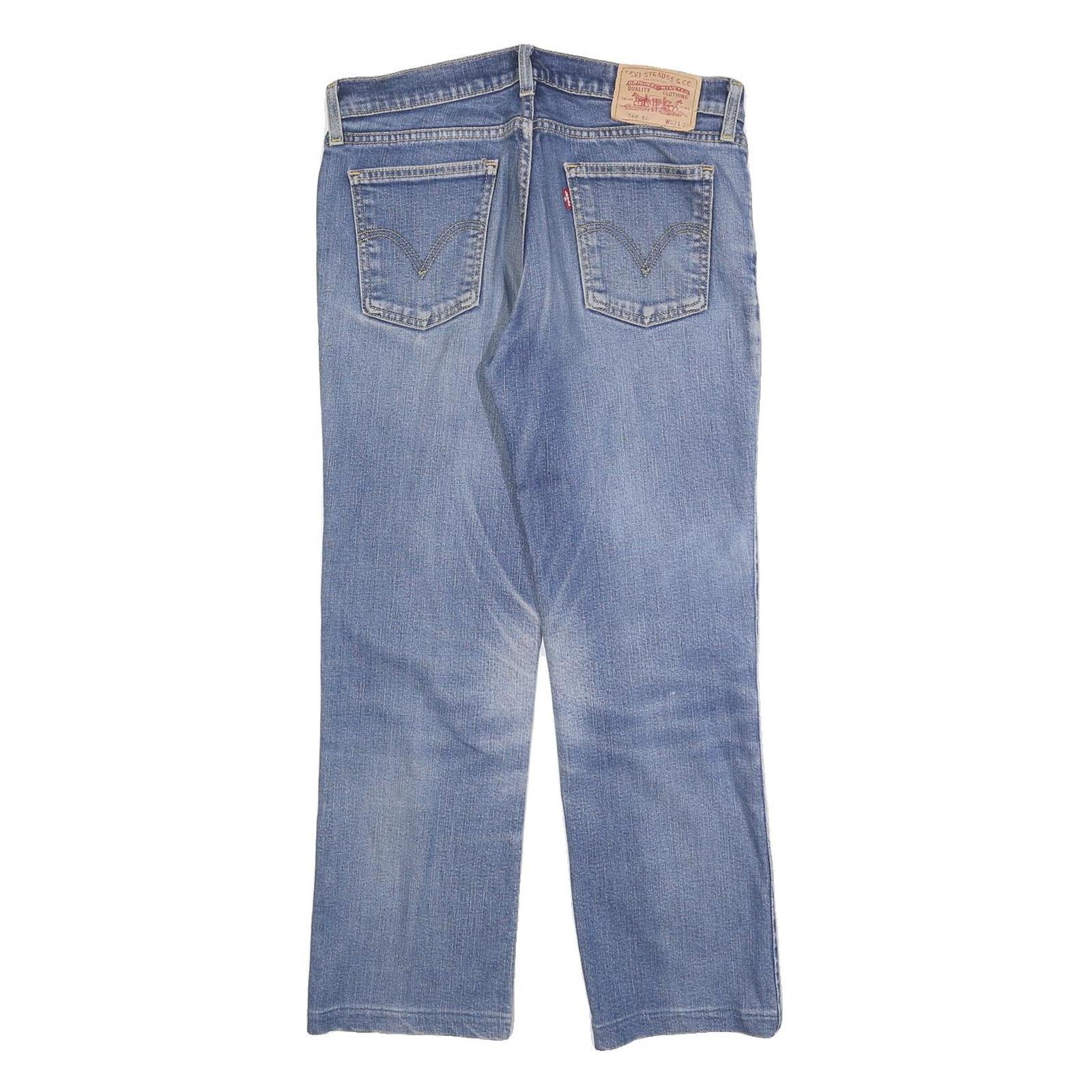 LEVI'S 749 88 Mens Jeans Blue Regular Straight Denim Medium W32 L27 Classic Fit