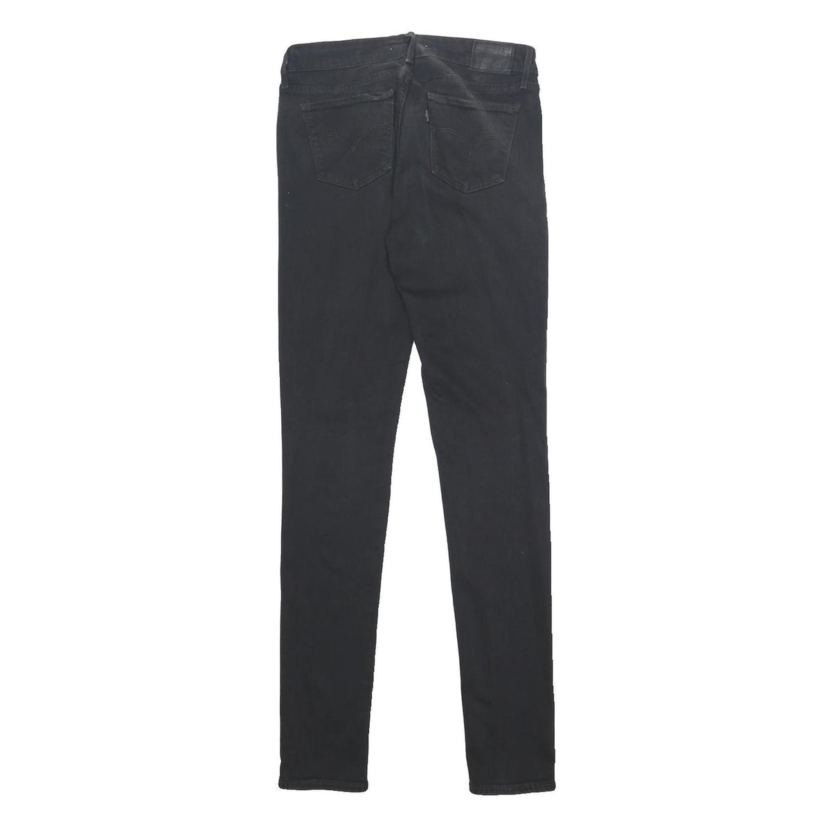 LEVI'S 711 Womens Slim Black Denim Dark Jeans W28 L34 Stretch Cotton Blend