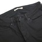 LEVI'S 711 Womens Slim Black Denim Dark Jeans W28 L34 Stretch Cotton Blend