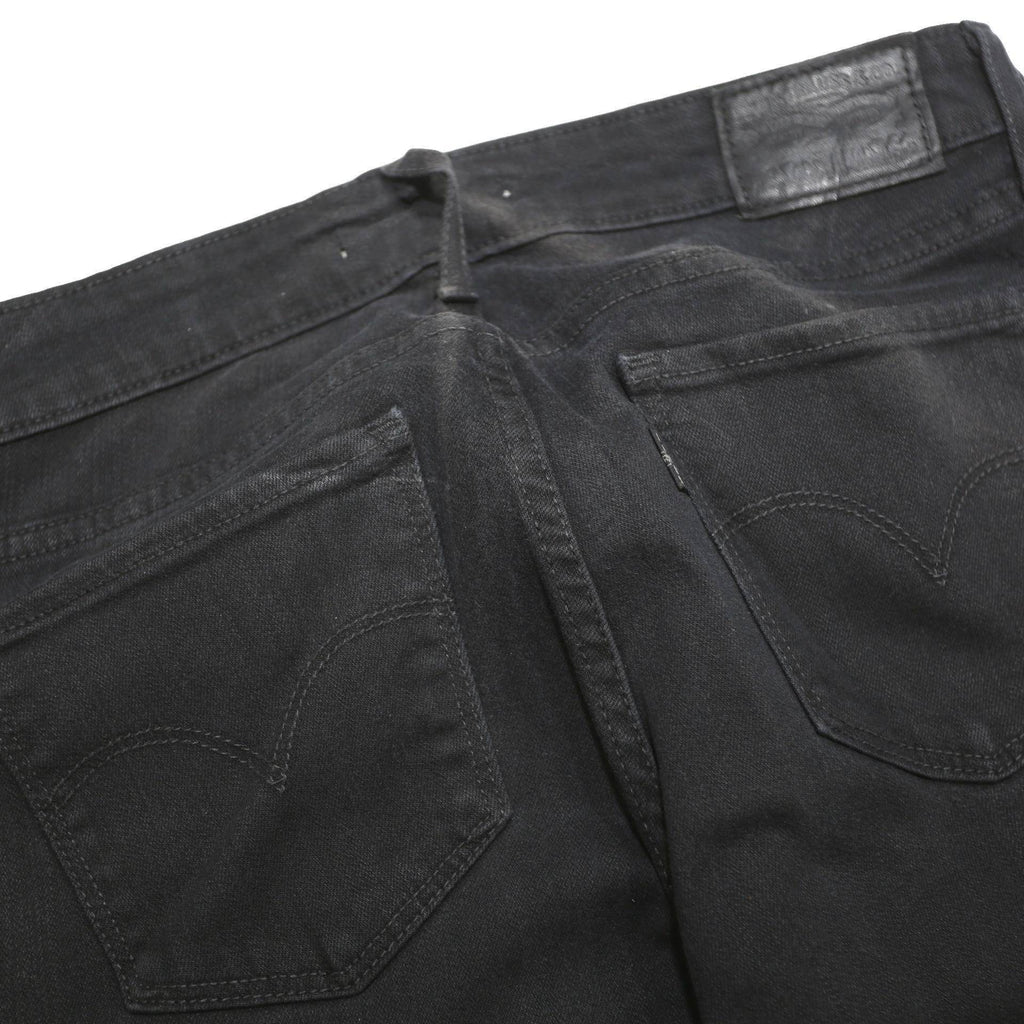 LEVI'S 711 Womens Slim Black Denim Dark Jeans W28 L34 Stretch Cotton Blend