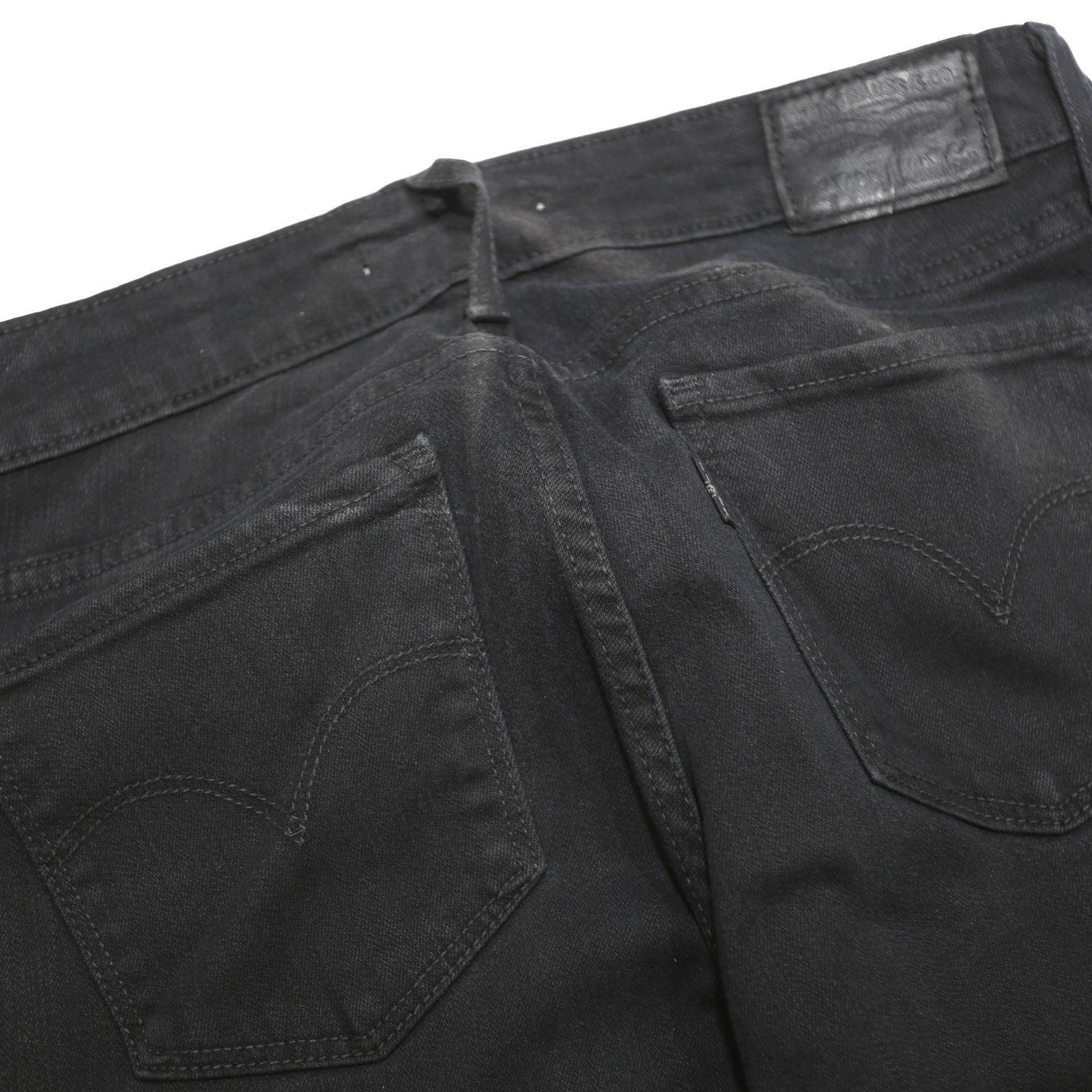 LEVI'S 711 Womens Slim Black Denim Dark Jeans W28 L34 Stretch Cotton Blend