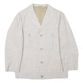 SCHILD Mens Cream Button Linen Blend Tailored Jacket XS Plain Lightweight