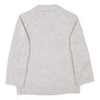 SCHILD Mens Cream Button Linen Blend Tailored Jacket XS Plain Lightweight