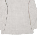 SCHILD Mens Cream Button Linen Blend Tailored Jacket XS Plain Lightweight