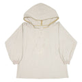 Mens Pullover Jacket Beige Hooded L