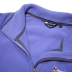 BERGHAUS Womens Blue Fleece Jacket UK 18 Polyester Blend Plain Zip Outdoor Wear