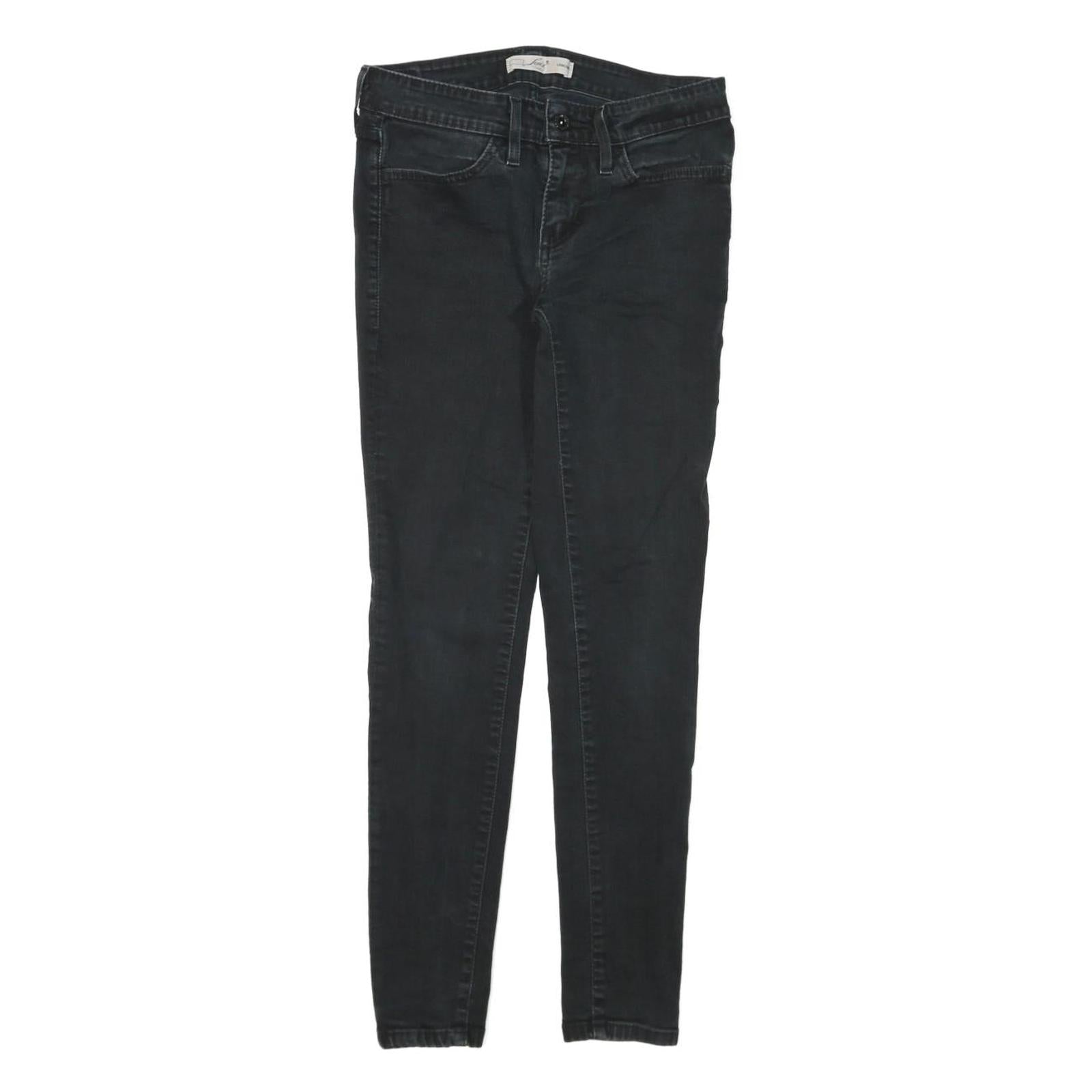 LEVI'S Womens Jeans Black Slim Skinny Denim W27 L27 Stretch Zip Fastening