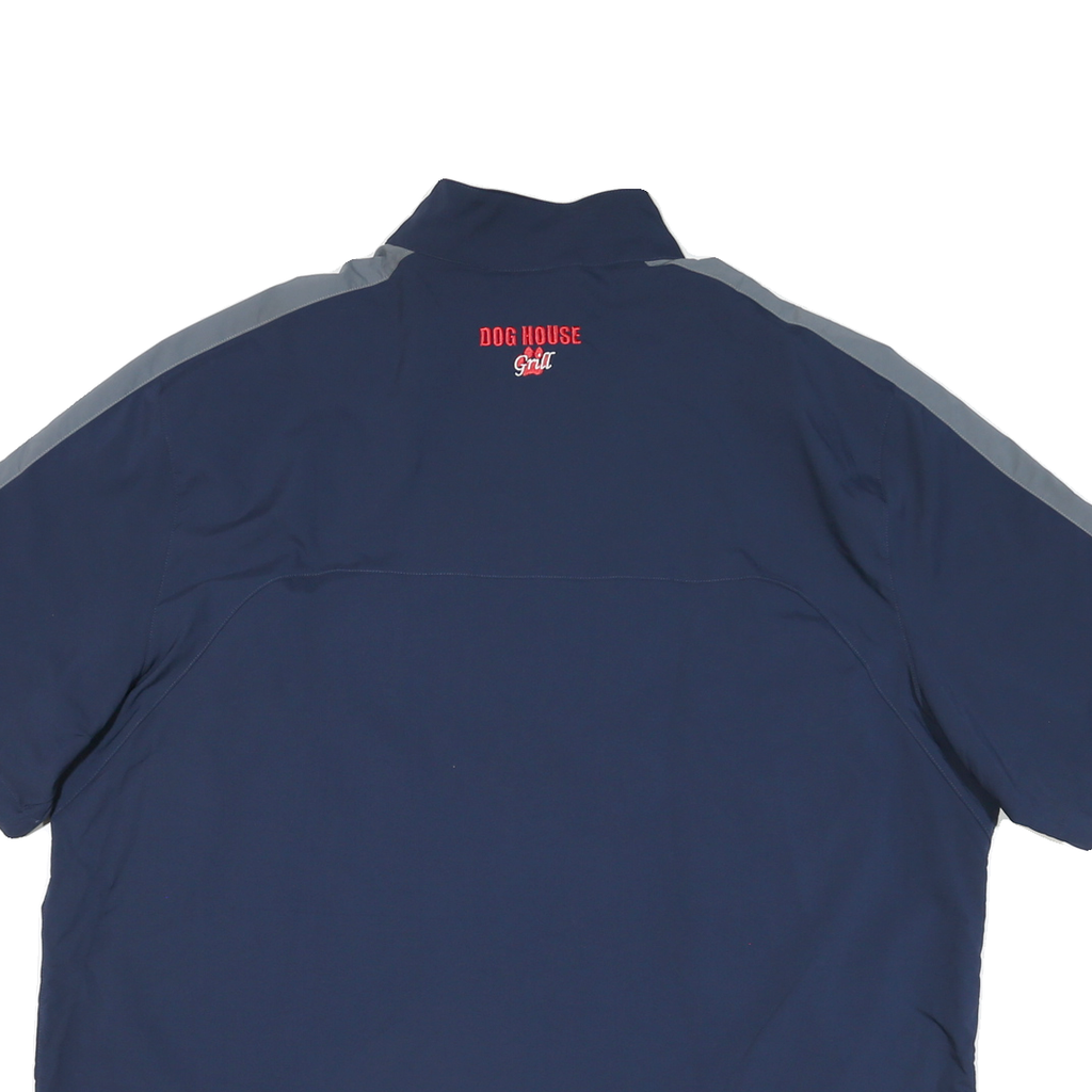 NIKE Mens Blue & Grey Fresno State Football Track Jacket XL Polyester Woven