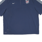 NIKE Mens Blue & Grey Fresno State Football Track Jacket XL Polyester Woven